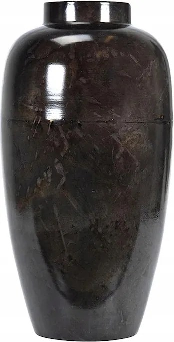 Padlóváza Nagy 40cm Magas Fém Loft Ezüst Fényes Nappali