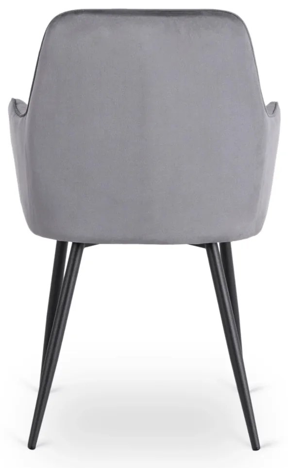 Elegáns Szürke Bársony Étkezőszék BRESSO