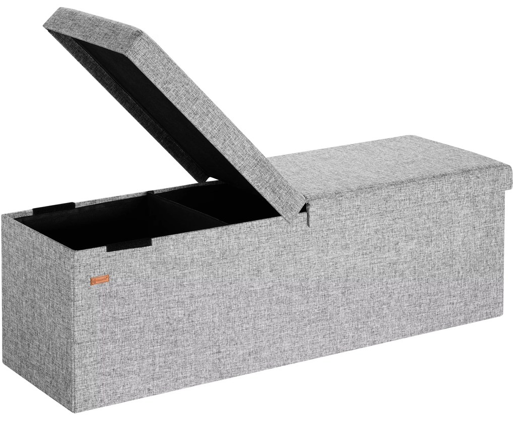 Deuba Tárolópad felnyitható fedéllel 115x38x38 cm - szürke