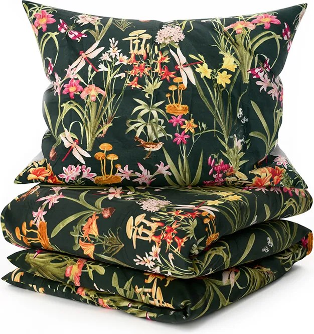 Mikroszálas ágynemű MYSTIC GARDEN sötétzöld Ágyneműhuzat mérete: 70 x 90 cm | 140 x 200 cm