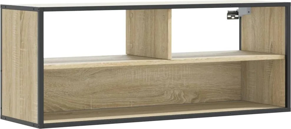 vidaXL sonoma tölgy színű szerelt fa és fém TV-szekrény 100x31x39,5 cm