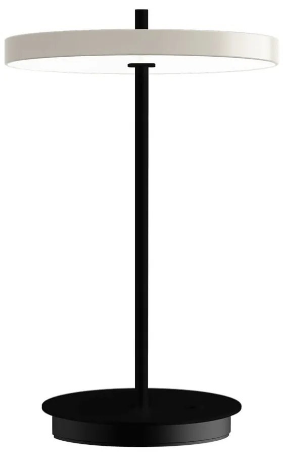 Fekete-fehér fém LED asztali lámpa fém búrával (magasság 31 cm) Asteria Move – UMAGE