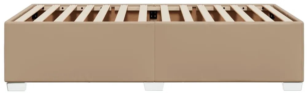 cappuccino színű műbőr ágykeret 90 x 200 cm