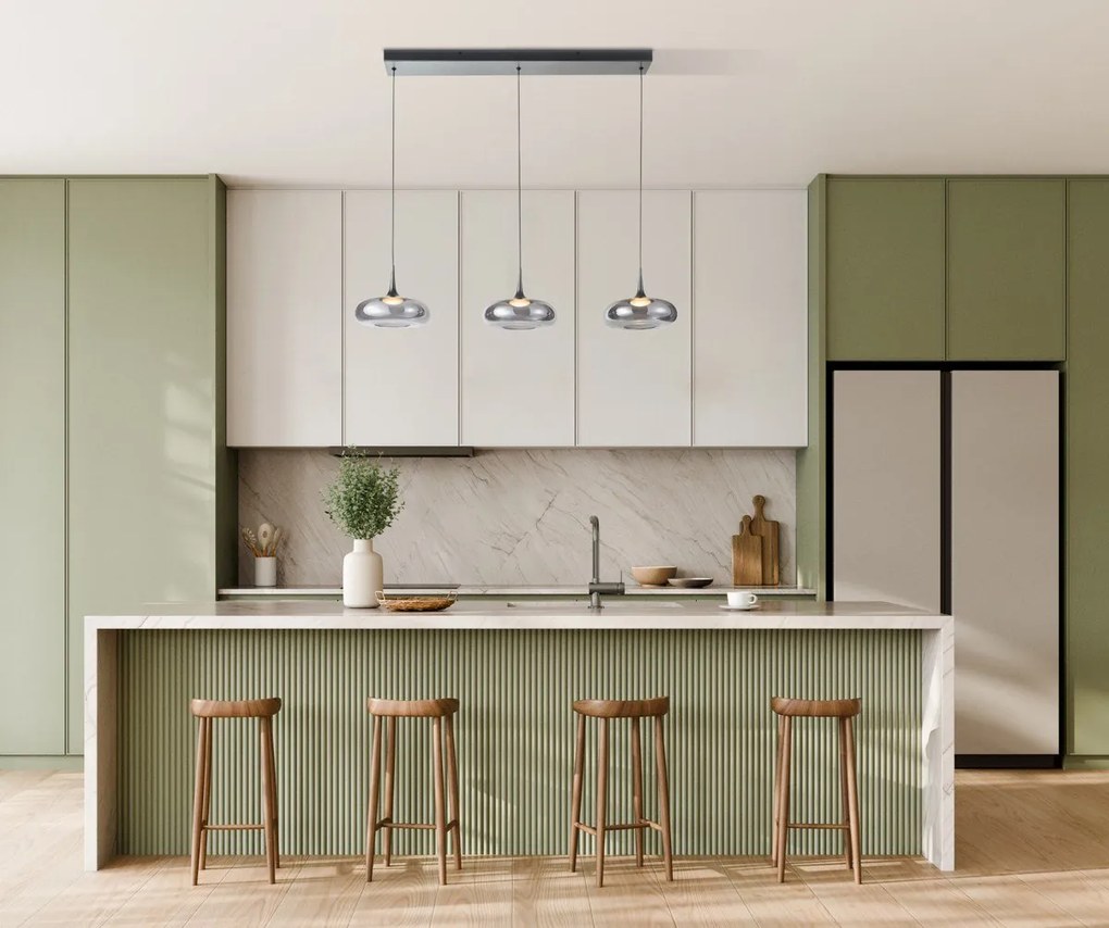 Italux modern függeszték tenele ezüst itxpnd-24028-3b-silv