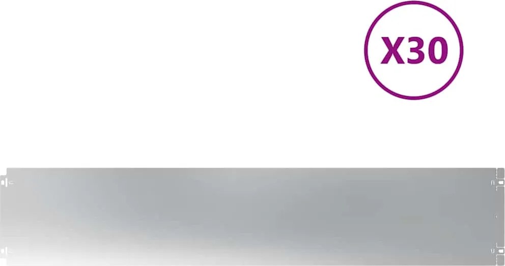 vidaXL 30 db horganyzott acélból gyepszegélyek 20x103 cm