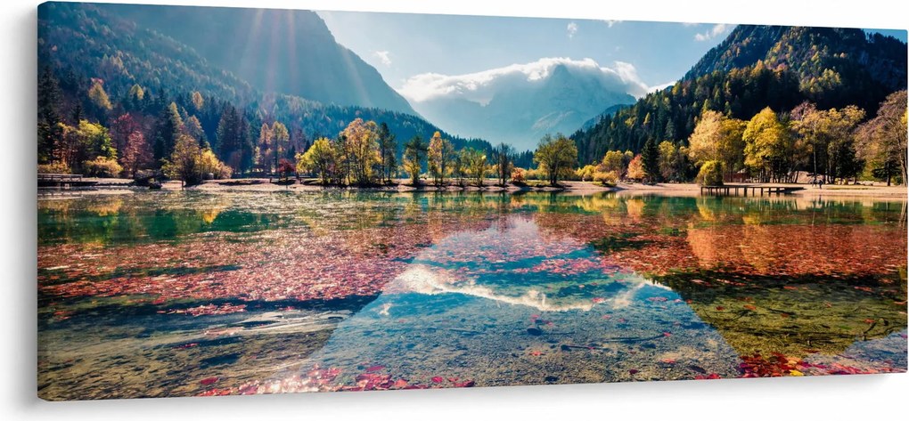 Kép - Jasna-tó, Gozd Martuljek, Júliai-Alpok, Szlovénia (120x50 cm)