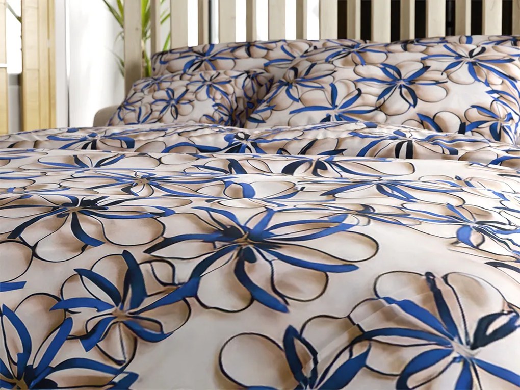 Mikroszálas ágynemű FLORVINA bézs Ágyneműhuzat mérete: 2 db 70 x 90 cm | 200 x 220 cm