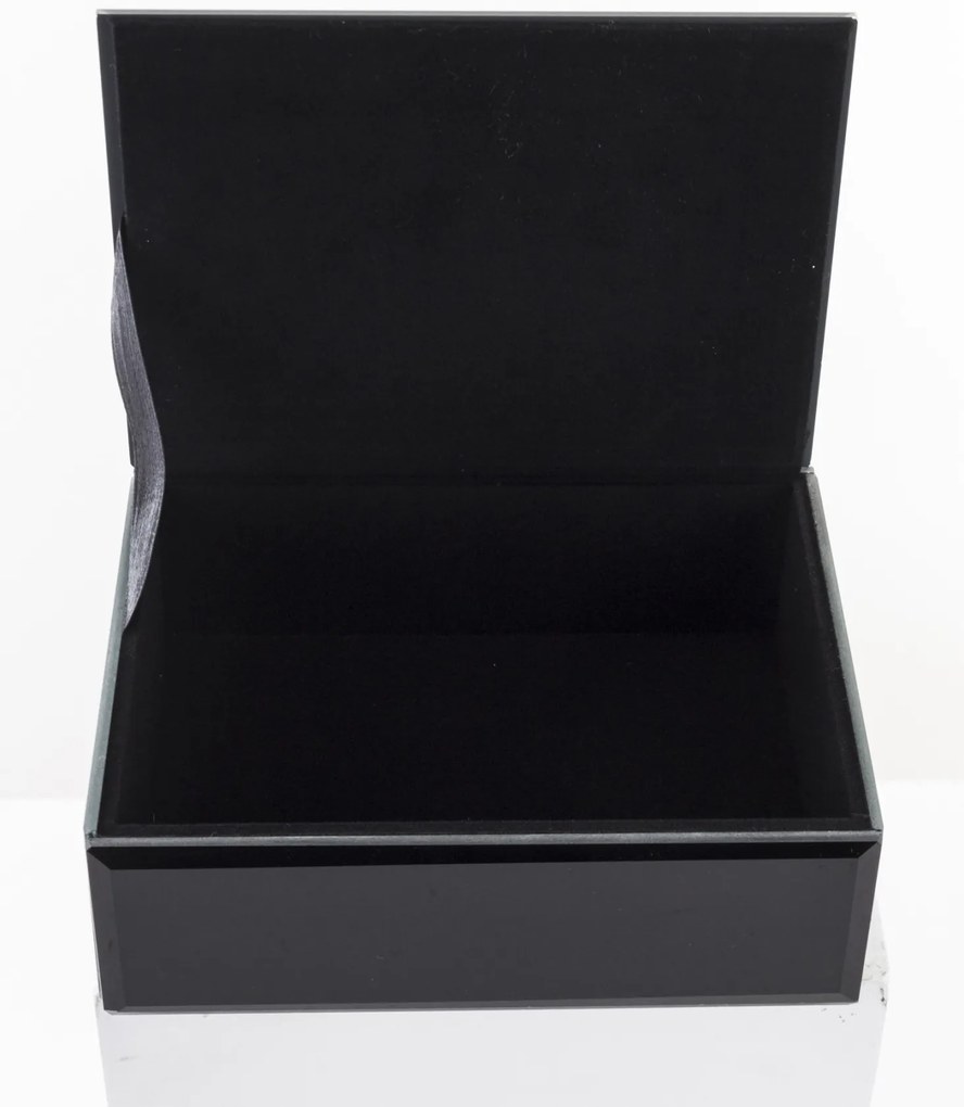 Vetrario design szögletes fekete ékszeres doboz arany kövekkel rakott dísszel 6x16x12cm