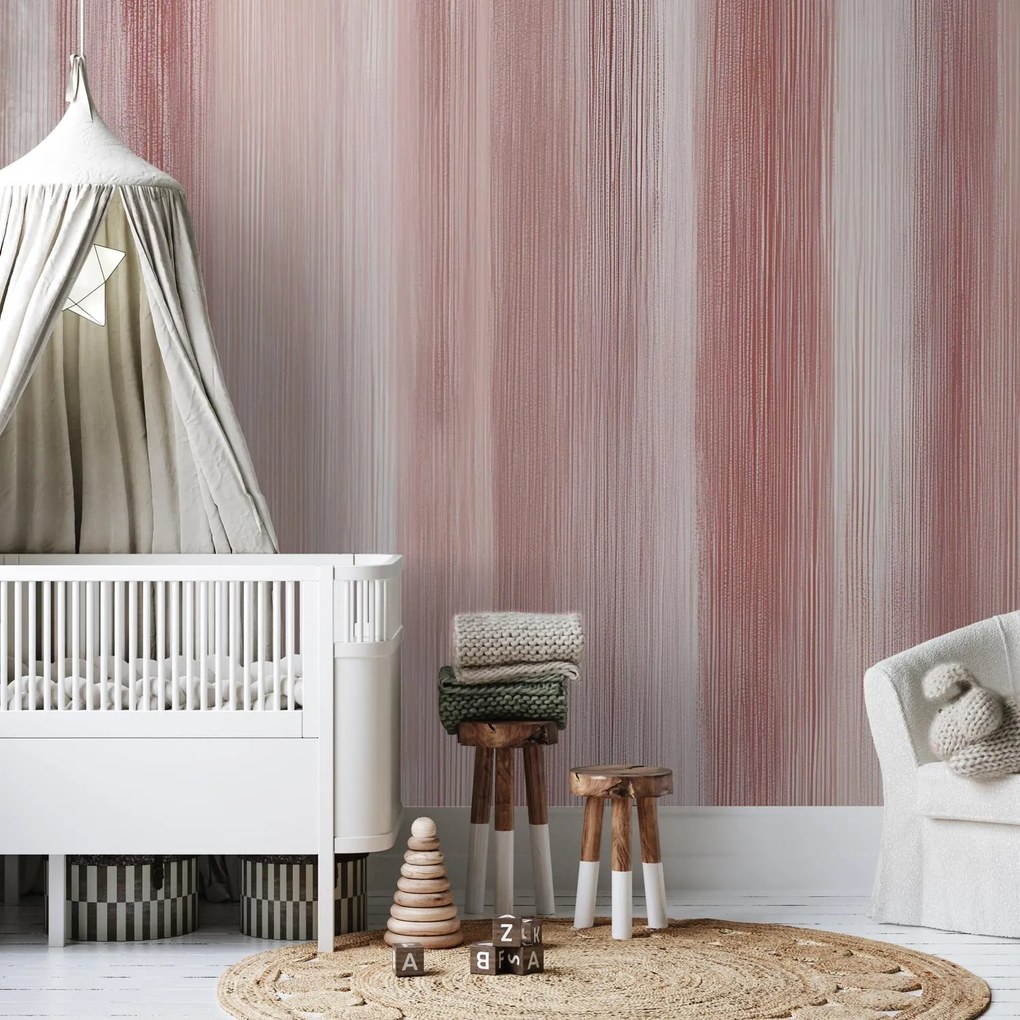 Fotótapéta - Rózsaszín csíkozás (147x102 cm)