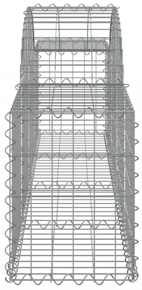 10 db íves horganyzott vas gabion kosár 200x30x40/60 cm