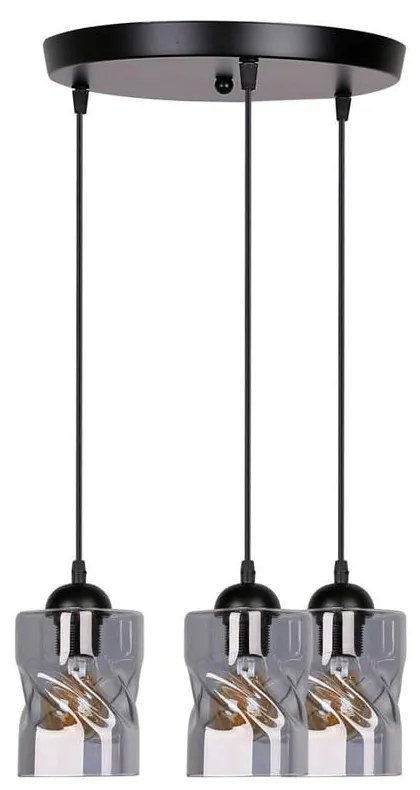Fekete függőlámpa üveg búrával Felis – Candellux Lighting