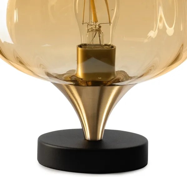 ONLI - Asztali lámpa ELIDE 1xE27/15W/230V fekete/rézszínű