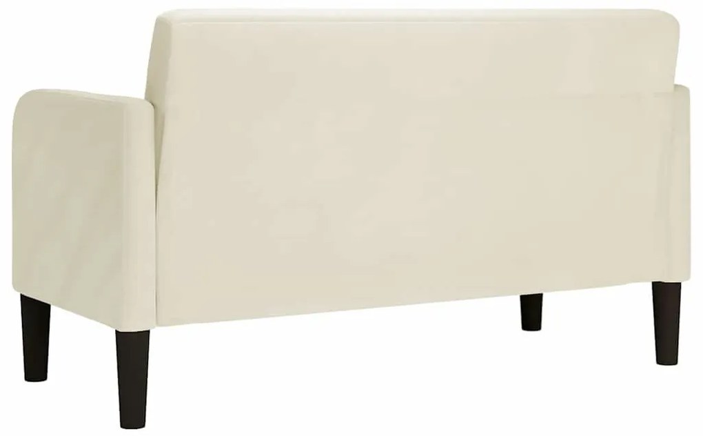 krém bársony loveseat kanapé 109 cm