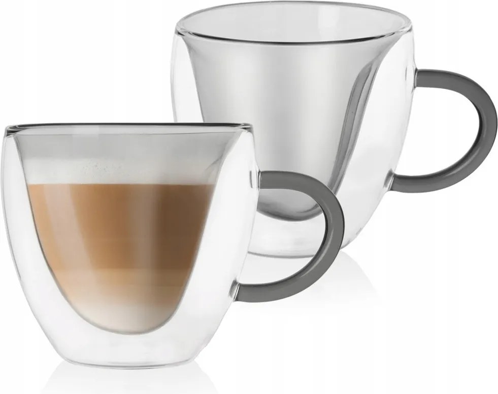 2x Termikus pohár dupla falú kávé tea latte italok 280 ml