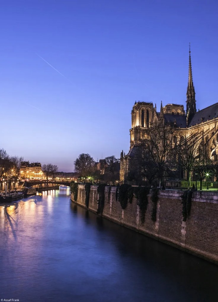 Poszter 20,5x28,4cm Notre-Dame de Paris éjszaka 2, Assaf Frank