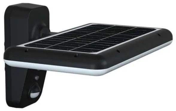 LED napelemes fali lámpa szenzorral LED/15W/3,2V 4000K/6000K IP65 fekete