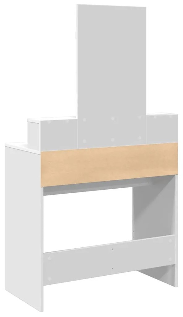 fehér fésülködőasztal tükörrel 80 x 41 x 144,5 cm