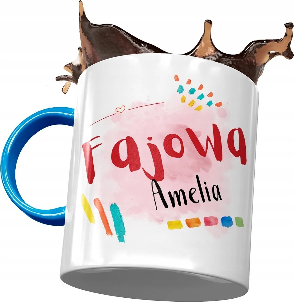 Kék Bögre Amelia Feleség Barátnő Nyomtatott Fotóval