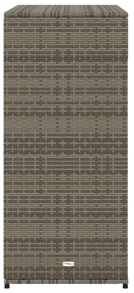 szürke polyrattan kerti tárolószekrény 105 x 55 x 113 cm