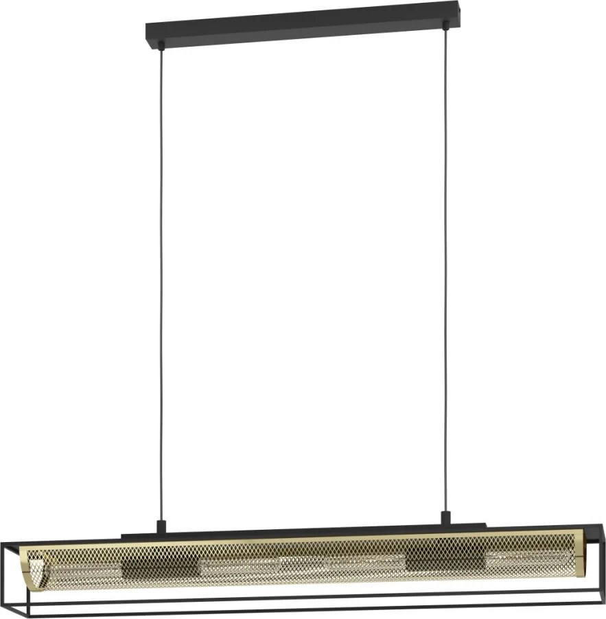 EGLO 43788 NOHALES Modern Led Függesztett Lámpa Fekete, Sárgaréz E27 IP20