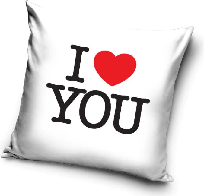 I love you White párnahuzat 40x40 cm