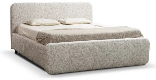 LAJLA kárpitozott ágy 180x200 cm, matrac nélkül, bézs