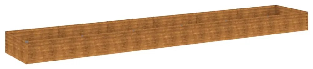 corten acél kerti magaságyás 579x100x36 cm