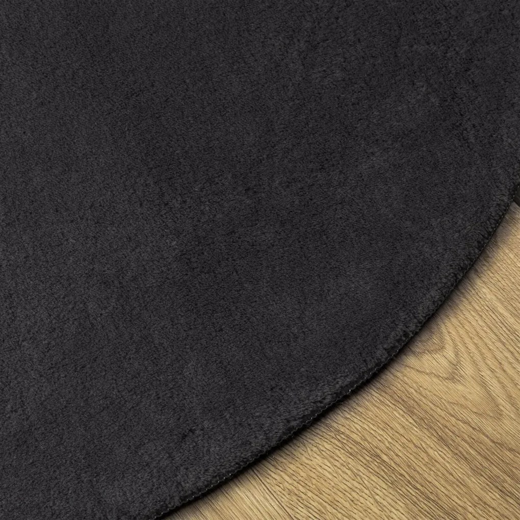 Területszőnyeg Fekete 100x200 cm Poliészter Csúszásmentes