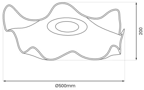 LED Mennyezeti lámpa LARGO LED/16W/230V arany