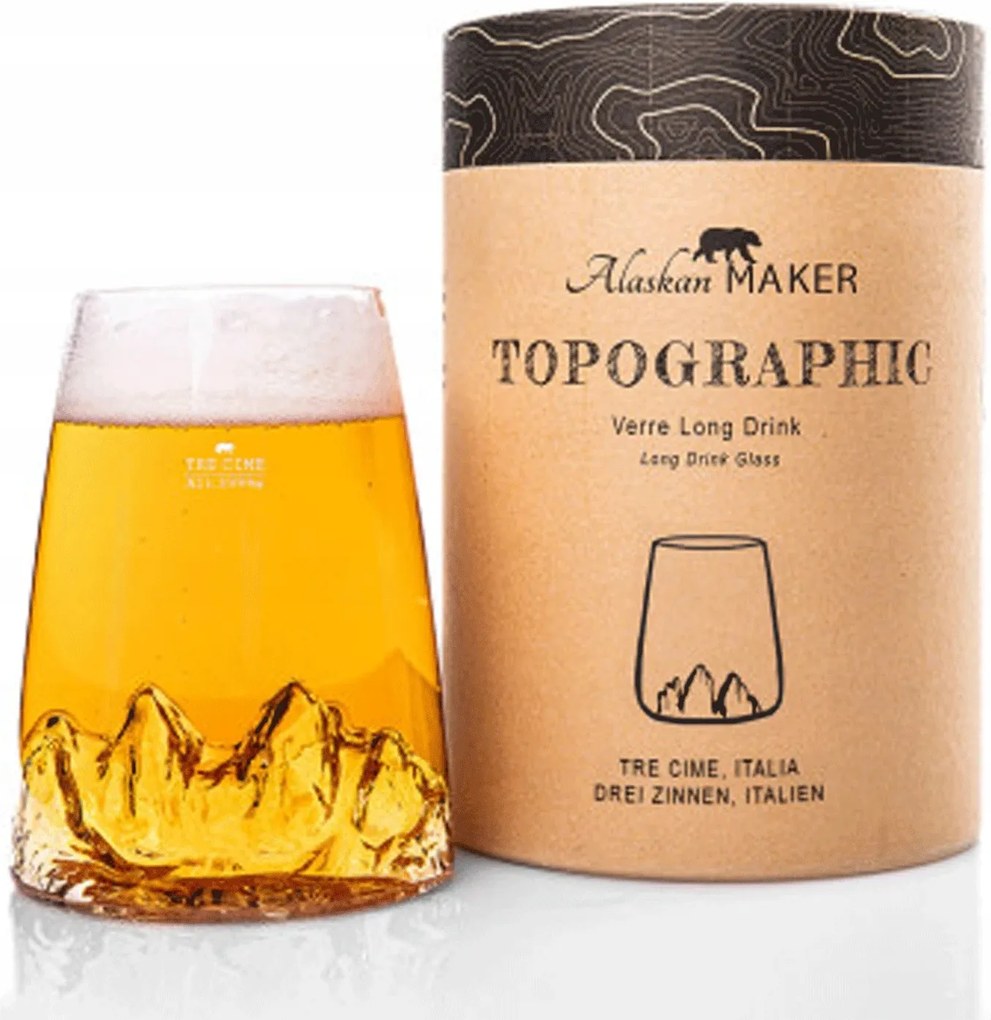 Long Drink pohár Topographic Tre Cime di Lavaredo