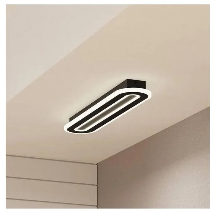 Eglo 901243 - LED Dimmelhető mennyezeti lámpa MACCHIONI LED/20W/230V fekete + + távirányító