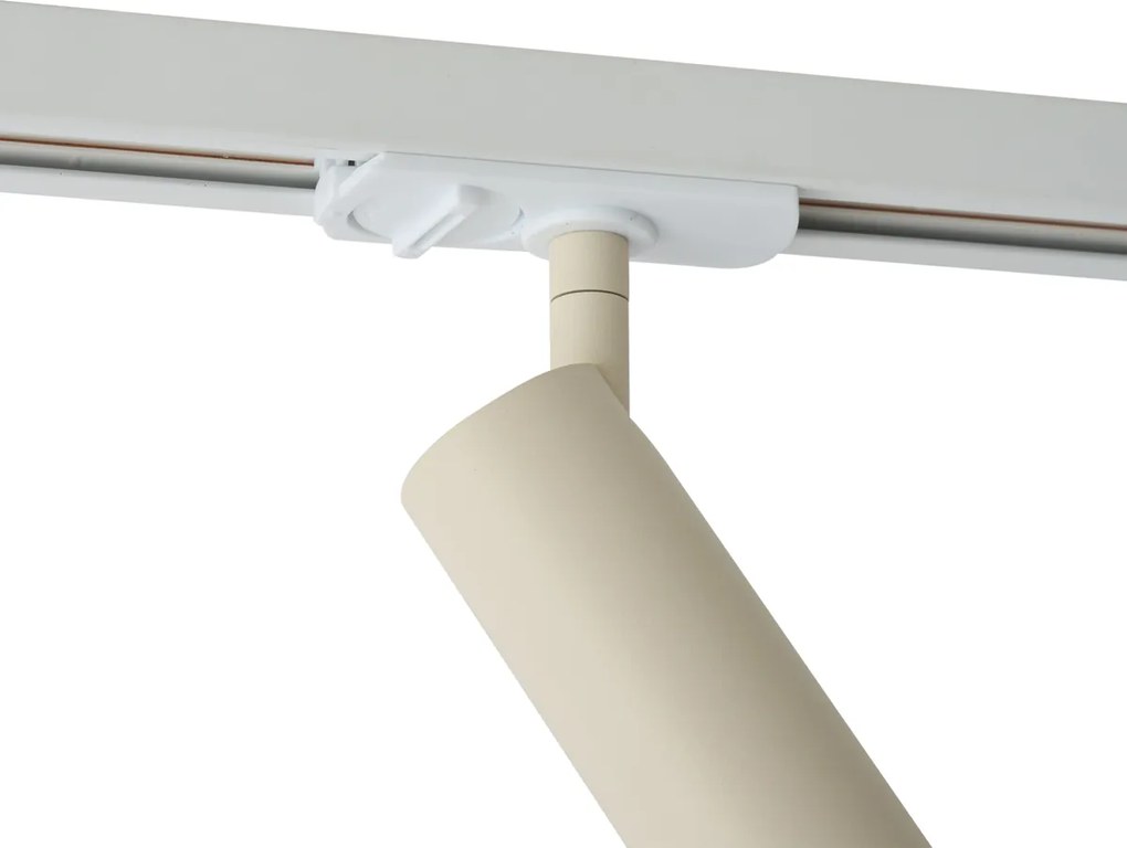 Modern sínrendszer 5 spotlámpával, fehér és bézs színben, 1 fázisú GU10 35mm - Iconic Jeana Luxe
