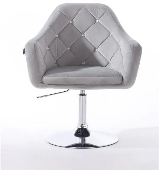 HR830 Acél modern velúr szék