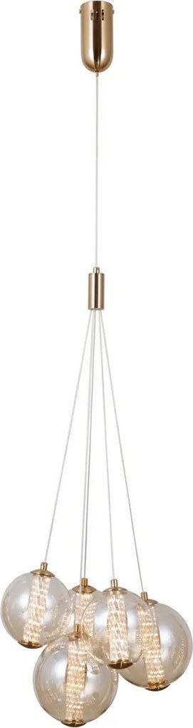 Italux glamour modern függeszték butero arany itxpnd-34359-5hbramb