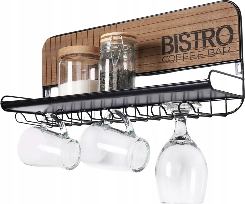 Konyhai polc fém fali pohártartó bögrék