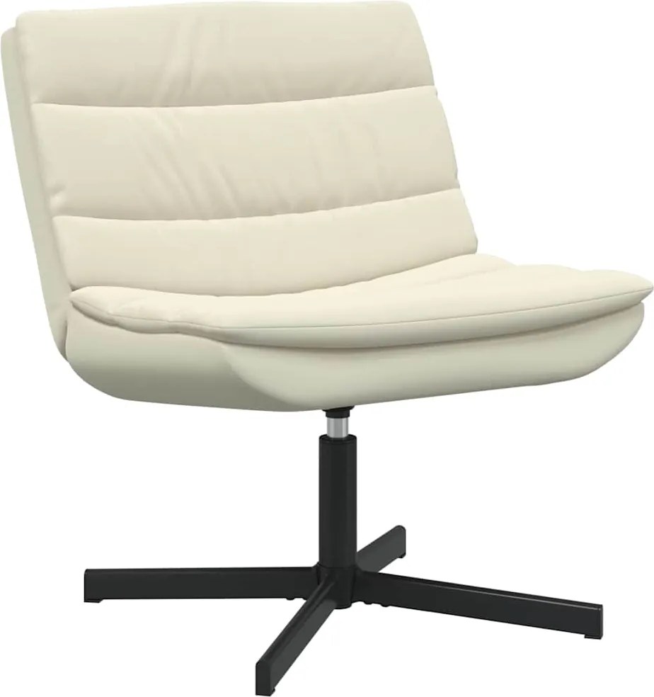 vidaXL Forgószék Krém 63 x 75 x 76 cm PU