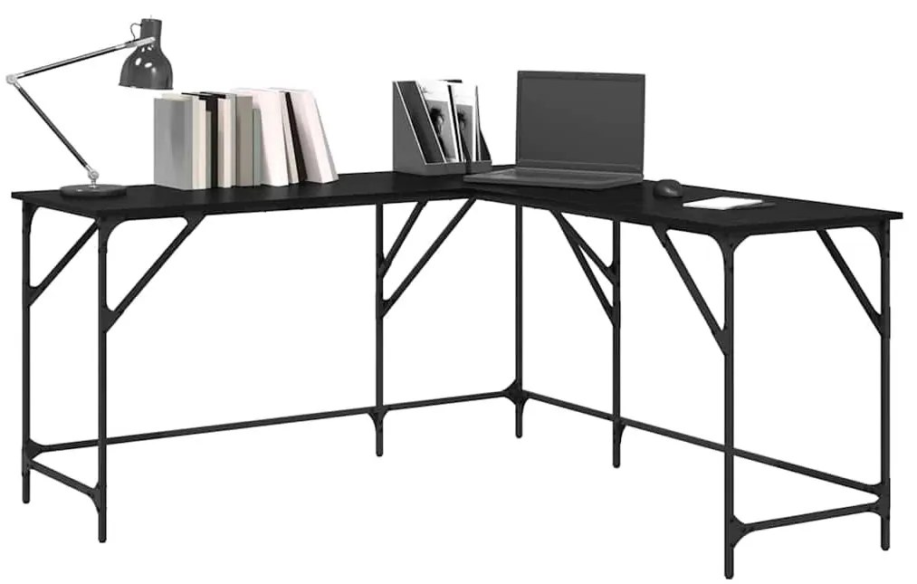 vidaXL Asztal Fekete tölgy 149 x 149 x 75 cm Faanyag