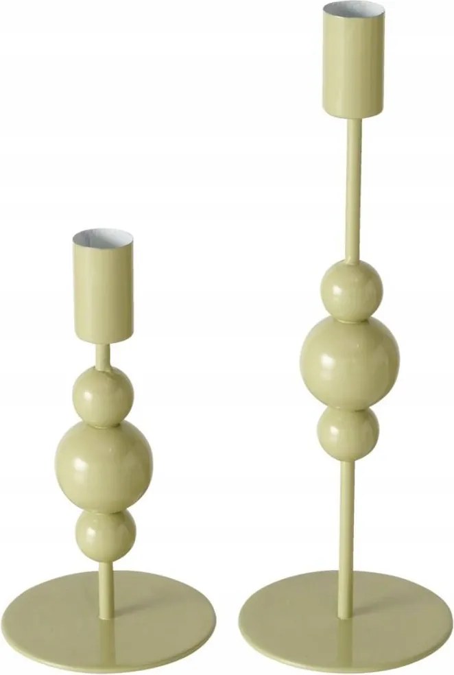 Fém Gyertyatartó gyertyatartó szett 2 db-os Khaki