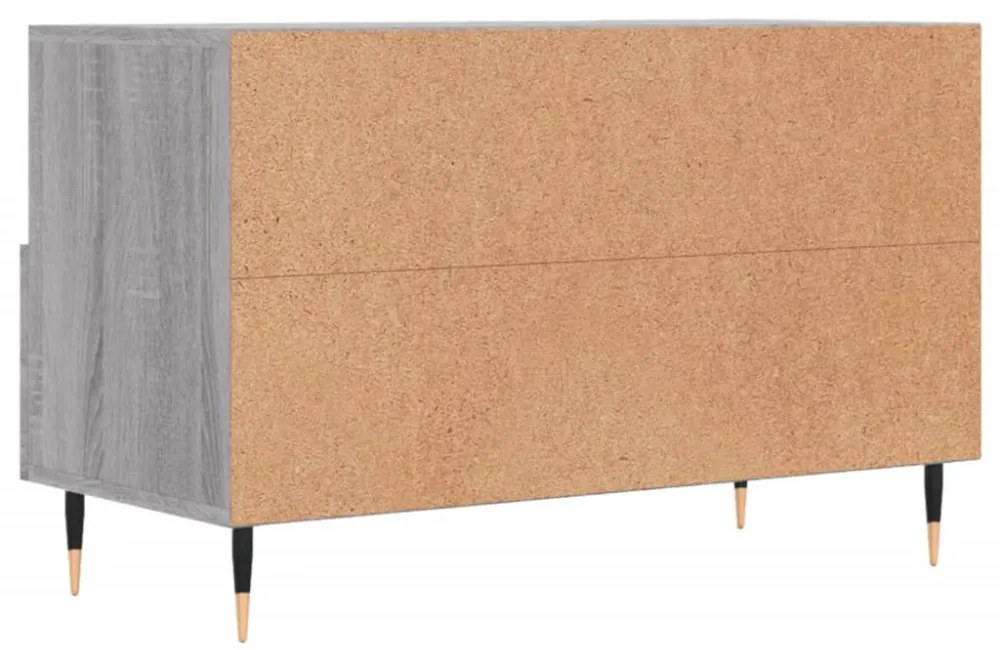 szürke sonoma színű szerelt fa TV-szekrény 80x36x50 cm