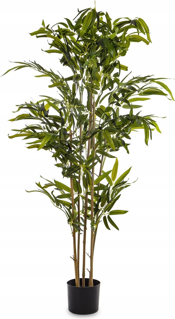 Magas realisztikus zöld mesterséges bambusz növény a belső térbe