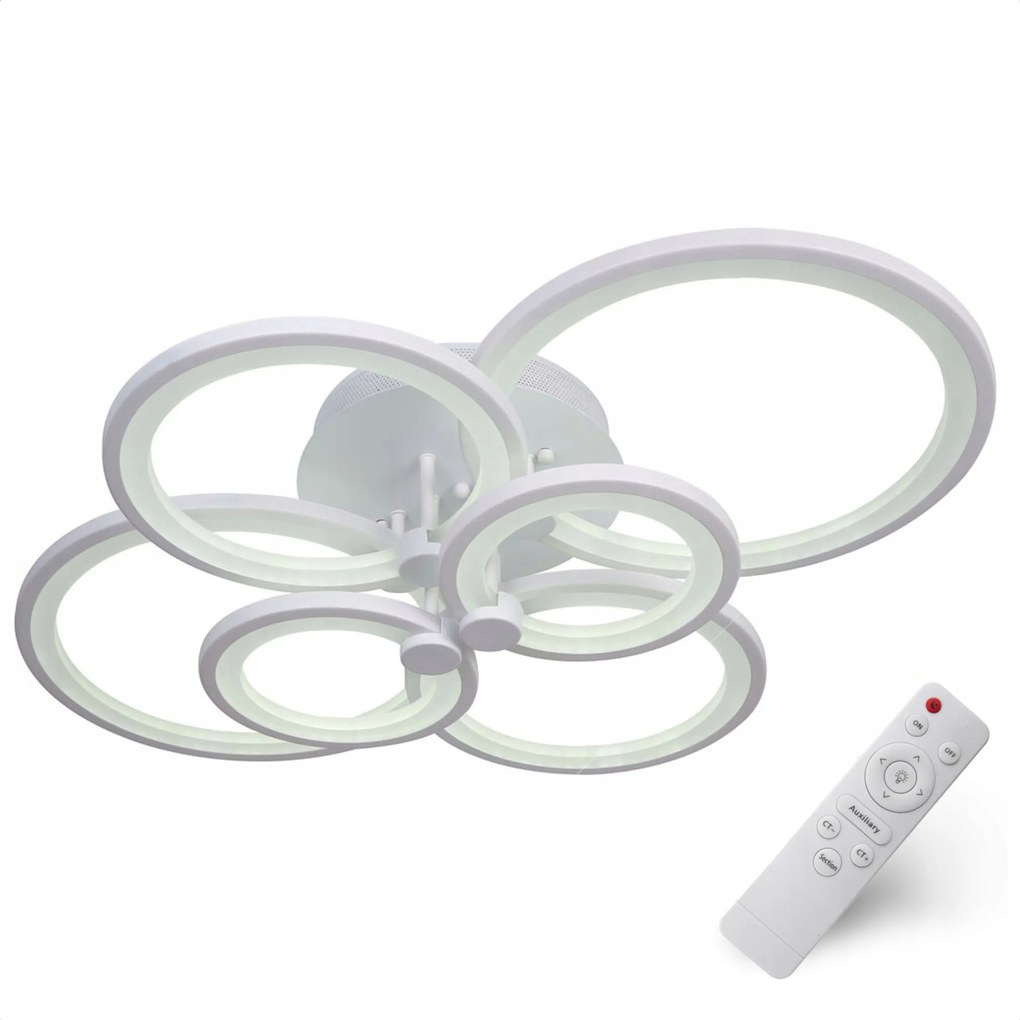 Mennyezeti Lámpa Fehér 80CM Modern Csillár Plafon Led 72W Loft Távirányító