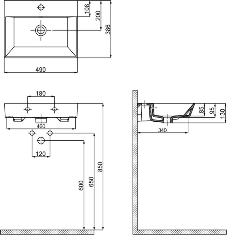 Mosdószekrény, 120 cm – TR283VLN1288