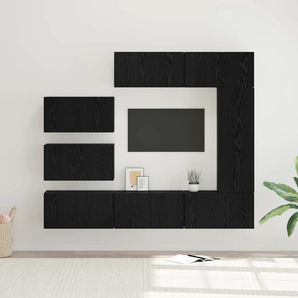 TV szekrény garnitúra 8 pcs Musta tammi 30.5 x 30 x 90 cm