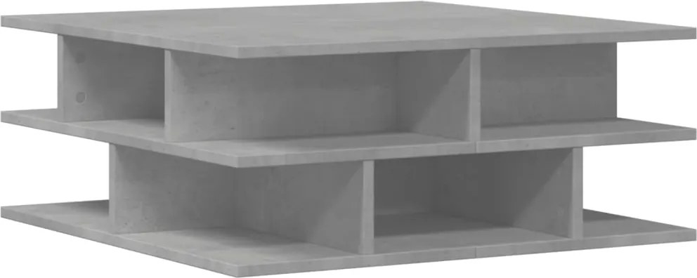 vidaXL betonszürke szerelt fa dohányzóasztal 70x70x29 cm