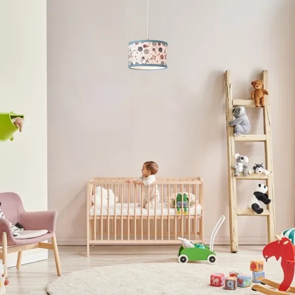 Rabalux - Gyerek csillár zsinóron 1xE27/40W/230V kék