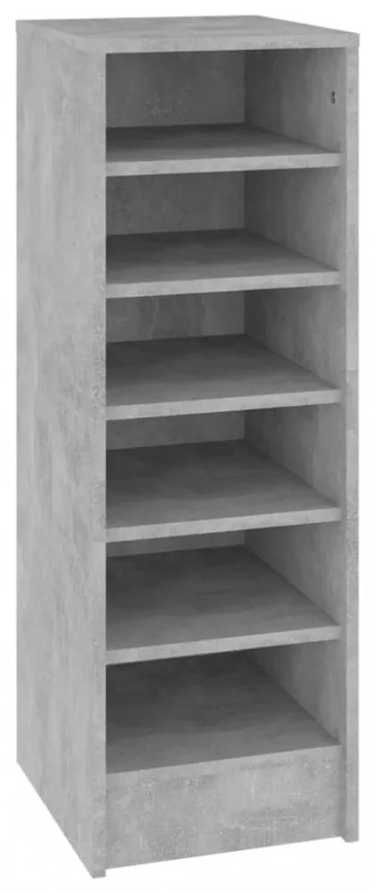 betonszürke szerelt fa cipősszekrény 31,5 x 35 x 90 cm