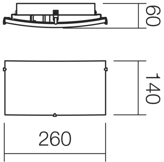 Redo 05-903 - Mennyezeti lámpa ISIDE 1xE27/42W/230V átlátszó
