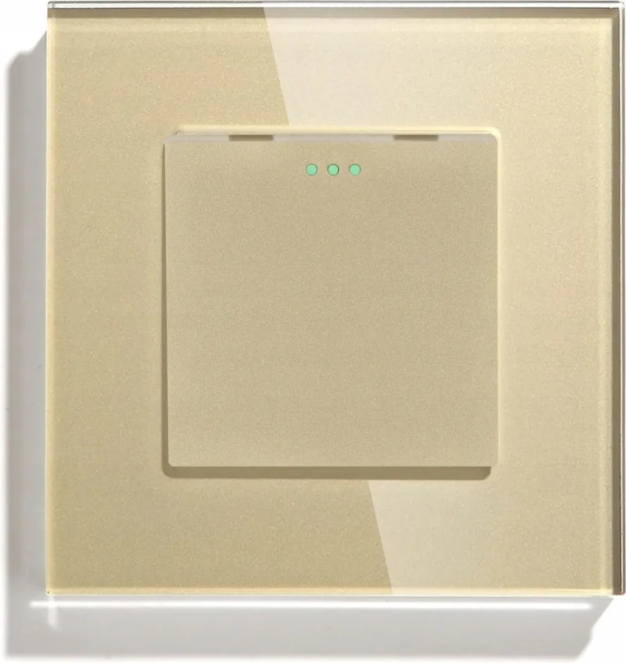 Kapcsoló Fénykapcsoló Üveg Szimpla Kereszt Arany