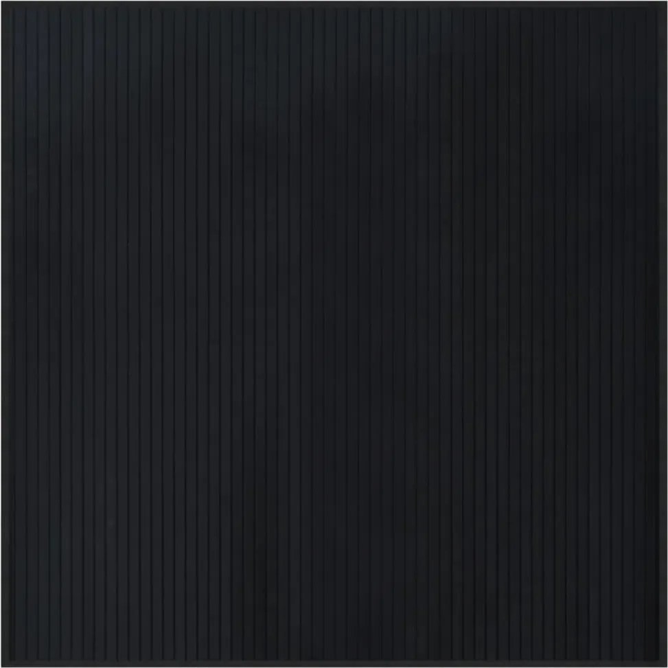 vidaXL fekete bambusz négyzet alakú szőnyeg 100 x 100 cm