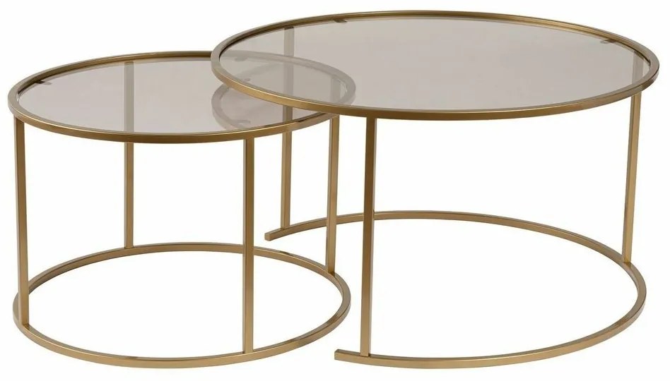 Aurum Gold and Bronze konferenciaasztal-készlet 80cm, 2 db